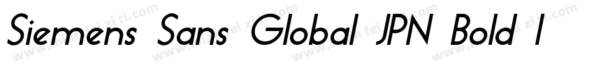 Siemens Sans Global JPN Bold Italic字体转换